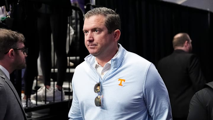 Tennessee athletic director Danny White before a NCAA Tournament Sweet 16 game between the Lady Vols and Texas at Legacy Arena in Birmingham, Ala., on Saturday, March 29, 2025.
