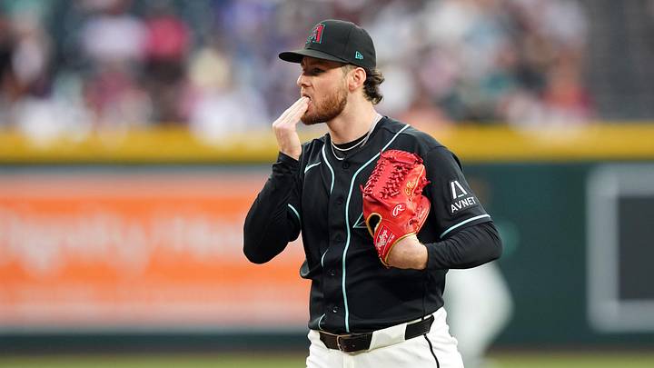 May 19, 2026; Phoenix, Arizona, USA; Arizona Diamondbacks pitcher Ryne Nelson (19) reacts after giving up a solo home run against the San Francisco Giants during the second inning at Chase Field. Mandatory Credit: Joe Camporeale-Imagn Images May 19, 2026; Phoenix, Arizona, USA; Arizona Diamondbacks pitcher Ryne Nelson (19) reacts after giving up a solo home run against the San Francisco Giants during the second inning at Chase Field. Mandatory Credit: Joe Camporeale-Imagn Images