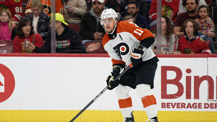 Travis Konecny returned to skate with the team, and could return on Thursday.