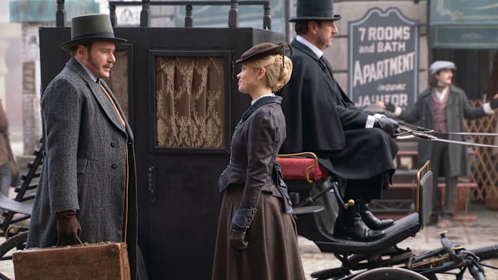 MASTERPIECE
Miss Scarlet, Season 5

Episode Four: “The Deal”
Sunday, February 2 at 8/7c on PBS

Eliza’s life is turned upside down when she finds herself dragged into a missing persons case with a recently released convict by the name of Patrick Nash. 

Shown L-R: Patrick Nash (Felix Scott), Eliza Scarlet (Kate Phillips) 

Photographer: Sever Zolak 

For editorial use only.

Courtesy of Miss Scarlet Limited and MASTERPIECE.