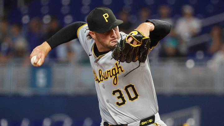Aug 11, 2026; Miami, Florida, USA; Pittsburgh Pirates pitcher Paul Skenes (30) throws against the Miami Marlins during the first inning at loanDepot Park. Mandatory Credit: Rhona Wise-Imagn Images Aug 11, 2026; Miami, Florida, USA; Pittsburgh Pirates pitcher Paul Skenes (30) throws against the Miami Marlins during the first inning at loanDepot Park. Mandatory Credit: Rhona Wise-Imagn Images