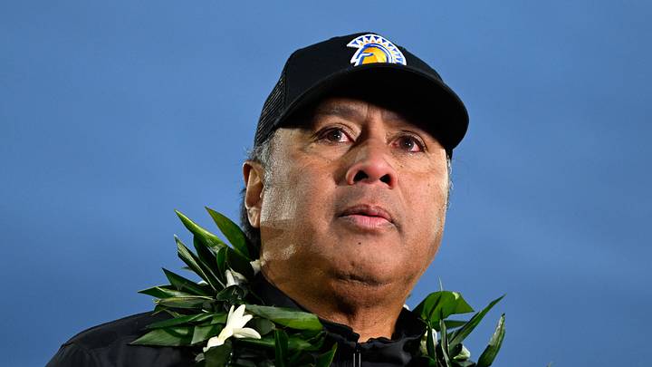 Nov 29, 2024; San Jose, California, USA; San Jose State Spartans head coach Ken Niumatalolo stands on the field after their win over the Stanford Cardinal at CEFCU Stadium. Mandatory Credit: Eakin Howard-Imagn Images Nov 29, 2024; San Jose, California, USA; San Jose State Spartans head coach Ken Niumatalolo stands on the field after their win over the Stanford Cardinal at CEFCU Stadium. Mandatory Credit: Eakin Howard-Imagn Images