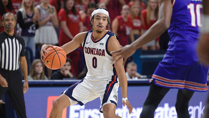 Gonzaga guard Ryan Nembhard participated in a pre-draft workout with the Sacramento Kings.