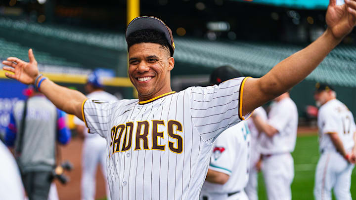 Juan Soto juega como jardinero en los Padres de San Diego 