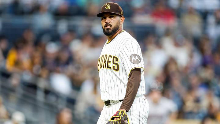Jul 7, 2026; San Diego, California, USA; San Diego Padres starting pitcher German Marquez (33) walks off the field during the fourth inning against the Arizona Diamondbacks at Petco Park. Mandatory Credit: David Frerker-Imagn Images Jul 7, 2026; San Diego, California, USA; San Diego Padres starting pitcher German Marquez (33) walks off the field during the fourth inning against the Arizona Diamondbacks at Petco Park. Mandatory Credit: David Frerker-Imagn Images