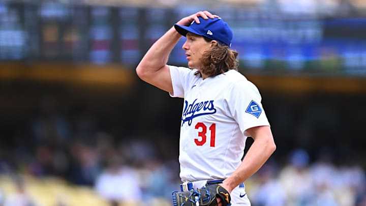 Tyler Glasnow is 1-0 with a 4.50 ERA during the 2025 season for the Los Angeles Dodgers.