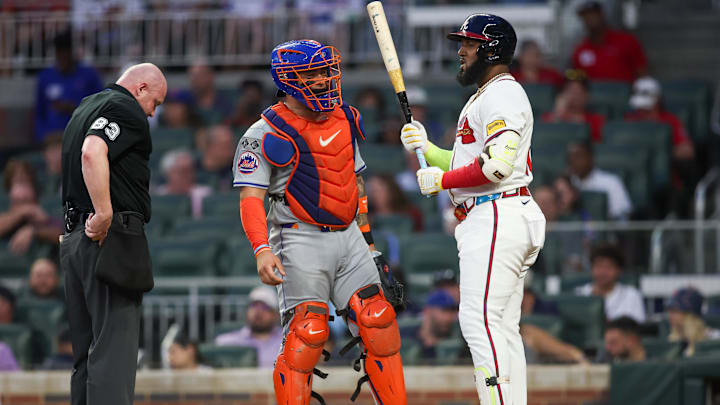 New York Mets catcher Francisco Alvarez, Atlanta Braves designated hitter Marcell Ozuna