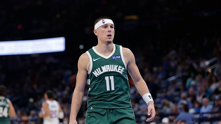 Oct 7, 2026; Oklahoma City, Oklahoma, USA; Milwaukee Bucks guard Tyler Herro (11) during the second half of a preseason game at Paycom Center. Mandatory Credit: Alonzo Adams-Imagn Images