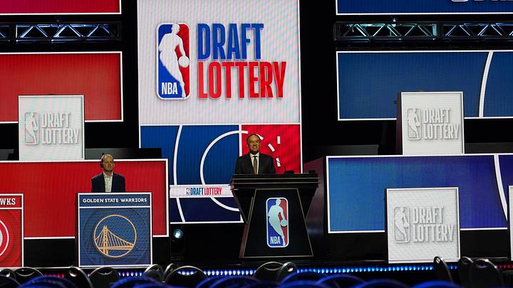 Rehearsal before the 2026 NBA Draft Lottery at Navy Pier. Rehearsal before the 2026 NBA Draft Lottery at Navy Pier.