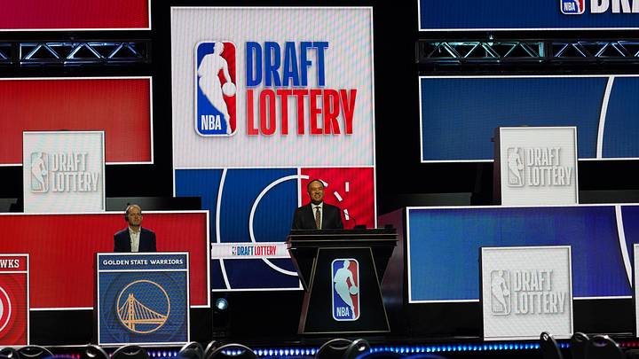May 10, 2026; Chicago, IL, USA; Rehearsal before the 2026 NBA Draft Lottery at Navy Pier. Mandatory Credit: David Banks-Imagn Images May 10, 2026; Chicago, IL, USA; Rehearsal before the 2026 NBA Draft Lottery at Navy Pier. Mandatory Credit: David Banks-Imagn Images
