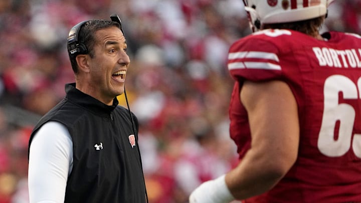 Wisconsin head coach Luke Fickell is shown during the third quarter of their game Saturday, October 14, 2023 at Camp Randall Stadium in Madison, Wisconsin. Iowa beat Wisconsin 15-6.