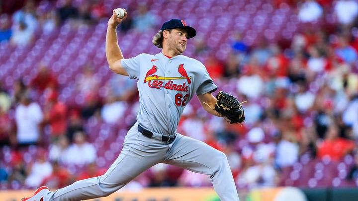 Aug 18, 2026; Cincinnati, Ohio, USA; St. Louis Cardinals starting pitcher Kyle Leahy (62) pitches against the Cincinnati Reds in the first inning at Great American Ball Park. Mandatory Credit: Katie Stratman-Imagn Images Aug 18, 2026; Cincinnati, Ohio, USA; St. Louis Cardinals starting pitcher Kyle Leahy (62) pitches against the Cincinnati Reds in the first inning at Great American Ball Park. Mandatory Credit: Katie Stratman-Imagn Images