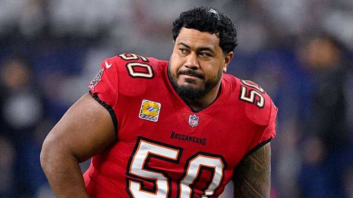 Oct 8, 2026; Arlington, Texas, USA; Tampa Bay Buccaneers defensive tackle Vita Vea (50) warms up before the game between the Cowboys and the Buccaneers at AT&T Stadium. Mandatory Credit: Jerome Miron-Imagn Images Oct 8, 2026; Arlington, Texas, USA; Tampa Bay Buccaneers defensive tackle Vita Vea (50) warms up before the game between the Cowboys and the Buccaneers at AT&T Stadium. Mandatory Credit: Jerome Miron-Imagn Images