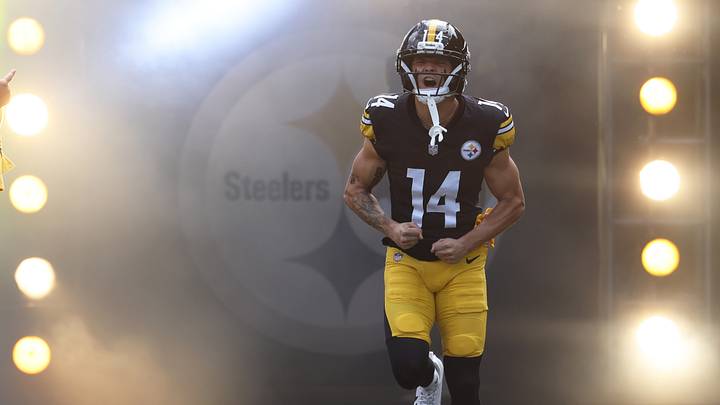 Sep 27, 2026; Pittsburgh, Pennsylvania, USA;  Pittsburgh Steelers wide receiver Roman Wilson (14) is introduced before a game against the Cincinnati Bengals at Acrisure Stadium.  Mandatory Credit: Charles LeClaire-Imagn Images
