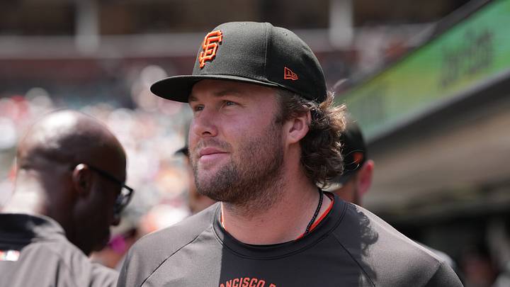Jul 12, 2026; San Francisco, California, USA; San Francisco Giants pitcher Erik Miller (68) before the game against the Colorado Rockies at Oracle Park. Mandatory Credit: Darren Yamashita-Imagn Images