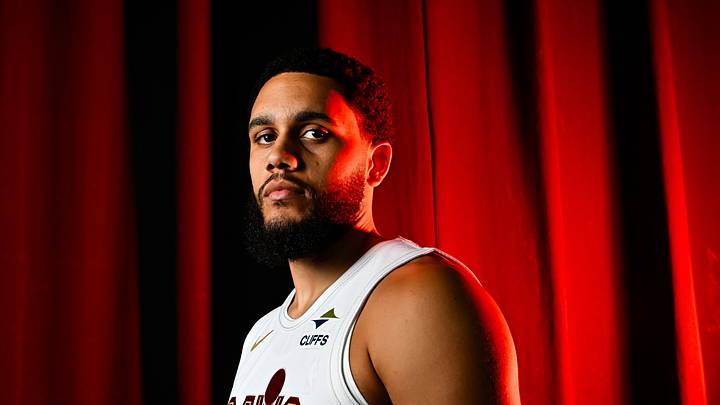 Sep 28, 2026; Cleveland, OH, USA; Cleveland Cavaliers forward Tristan Enaruna (21) poses for a photo during media day at Rocket Arena. Mandatory Credit: Ken Blaze-Imagn Images