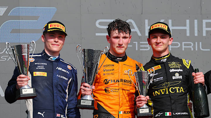 Luke Browning, Alex Dunne, Leonardo Fornaroli, Formula 2