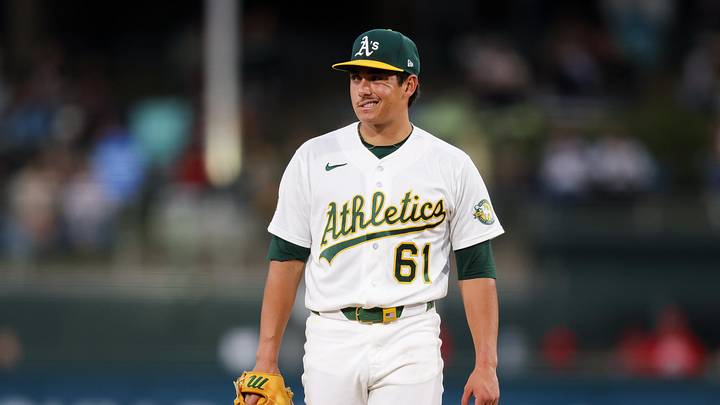 Athletics pitcher Gage Jump has led his team to a 4-1 record this season. Athletics pitcher Gage Jump has led his team to a 4-1 record this season.