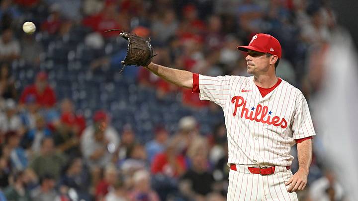 Aug 17, 2026; Philadelphia, Pennsylvania, USA; Philadelphia Phillies pitcher Brooks Raley (30) gets a new baseball after allowing a home run during the eighth inning against the Miami Marlins at Citizens Bank Park. Mandatory Credit: Eric Hartline-Imagn Images Aug 17, 2026; Philadelphia, Pennsylvania, USA; Philadelphia Phillies pitcher Brooks Raley (30) gets a new baseball after allowing a home run during the eighth inning against the Miami Marlins at Citizens Bank Park. Mandatory Credit: Eric Hartline-Imagn Images