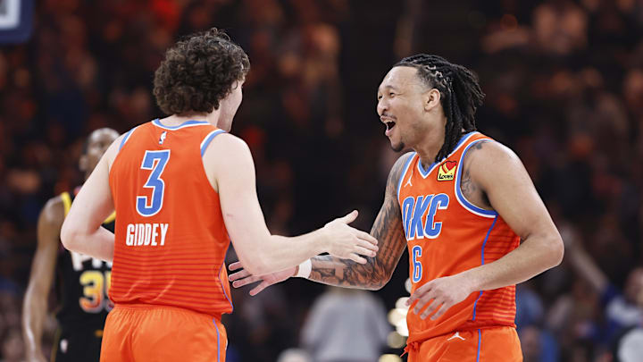 Mar 29, 2024; Oklahoma City, Oklahoma, USA; Oklahoma City Thunder forward Jaylin Williams (6)