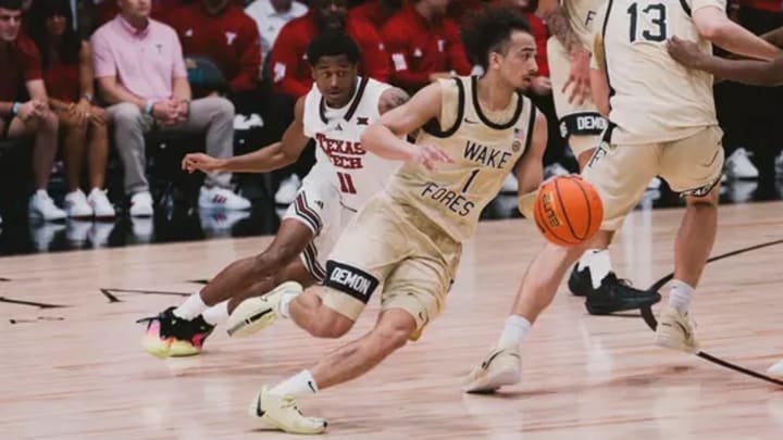 Wake Forest guard Nate Calmese against Texas Tech