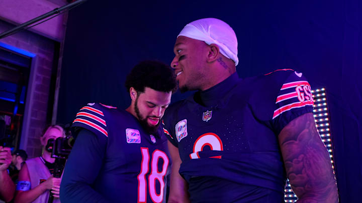 Whether on the gridiron or fighting off a horde of the undead, Caleb Williams and DJ Moore would be two great additions to any team | Todd Rosenberg/GettyImages