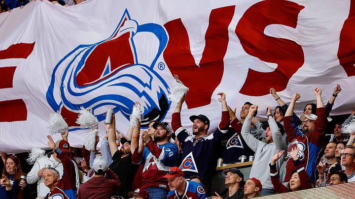 Colorado Avalanche fans in the third period against the Minnesota Wild in game five of the second round of the 2026 Stanley Cup Playoffs