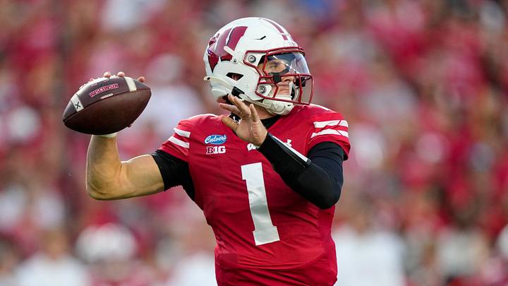 Sep 12, 2026; Madison, Wisconsin, USA; Wisconsin Badgers quarterback Colton Joseph. Mandatory Credit: Jeff Hanisch-Imagn Images Sep 12, 2026; Madison, Wisconsin, USA; Wisconsin Badgers quarterback Colton Joseph. Mandatory Credit: Jeff Hanisch-Imagn Images