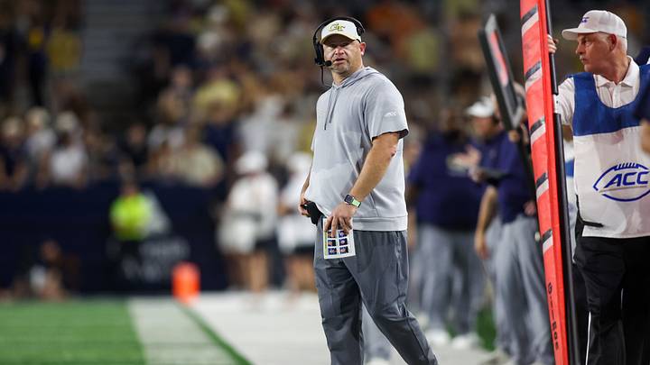 Sep 12, 2026; Atlanta, Georgia, USA; Georgia Tech Yellow Jackets head coach Brent Key on the sideline against the Tennessee Volunteers in the second quarter at Bobby Dodd Stadium at Hyundai Field. Mandatory Credit: Brett Davis-Imagn Images Sep 12, 2026; Atlanta, Georgia, USA; Georgia Tech Yellow Jackets head coach Brent Key on the sideline against the Tennessee Volunteers in the second quarter at Bobby Dodd Stadium at Hyundai Field. Mandatory Credit: Brett Davis-Imagn Images