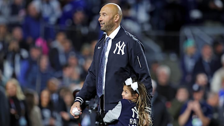 New York Yankees former playing Derek Jeter Mandatory Credit: Brad Penner-Imagn Images New York Yankees former playing Derek Jeter Mandatory Credit: Brad Penner-Imagn Images