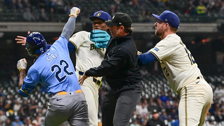 Tampa Bay Rays center fielder Jose Siri (22) takes a swing