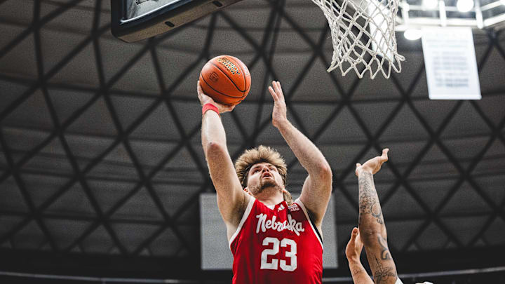 Nebraska big Andrew Morgan shoots against Murray State at the Diamond Head Classic in Hawai'i.