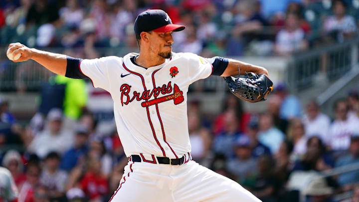 Atlanta Braves pitcher Charlie Morton allowed eight runs on twelve hits in Atlanta's 8-4 loss to the Washington Nationals on Monday night Atlanta Braves pitcher Charlie Morton allowed eight runs on twelve hits in Atlanta's 8-4 loss to the Washington Nationals on Monday night