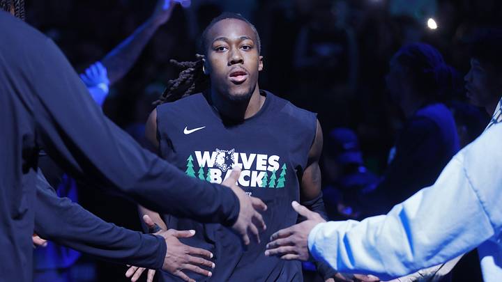 May 10, 2026; Minneapolis, Minnesota, USA; Minnesota Timberwolves guard Ayo Dosunmu (13) walks out during introductions before game four of the second round of the 2026 NBA Playoffs with the San Antonio Spurs at Target Center. Mandatory Credit: Bruce Kluckhohn-Imagn Images May 10, 2026; Minneapolis, Minnesota, USA; Minnesota Timberwolves guard Ayo Dosunmu (13) walks out during introductions before game four of the second round of the 2026 NBA Playoffs with the San Antonio Spurs at Target Center. Mandatory Credit: Bruce Kluckhohn-Imagn Images