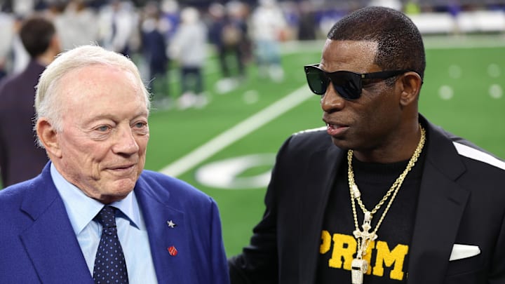 Jerry Jones said he spoke with Deion Sanders on the phone, but it wasn't about the Dallas Cowboys job.