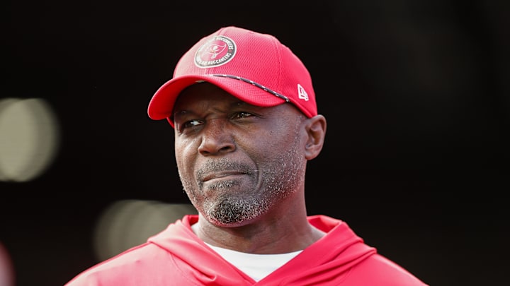 Tampa Bay Buccaneers head coach Todd Bowles looks on before a game against the Carolina Panthers.