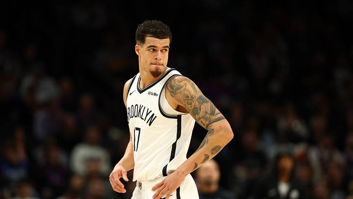 Jan 27, 2026; Phoenix, Arizona, USA; Brooklyn Nets forward Michael Porter Jr. (17) against the Phoenix Suns at Mortgage Matchup Center. Mandatory Credit: Mark J. Rebilas-Imagn Images