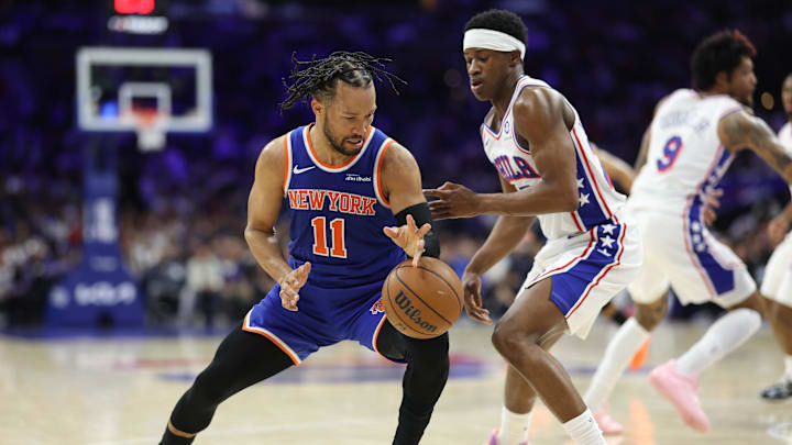 New York Knicks guard Jalen Brunson is trying to lead his team to a sweep, while Philadelphia 76ers guard VJ Edgecombe will try to extend the series.