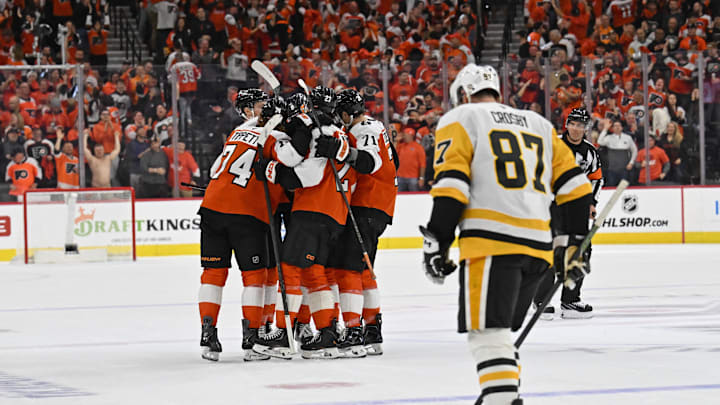 The Flyers have a 3-0 lead over the Penguins in Round 1.