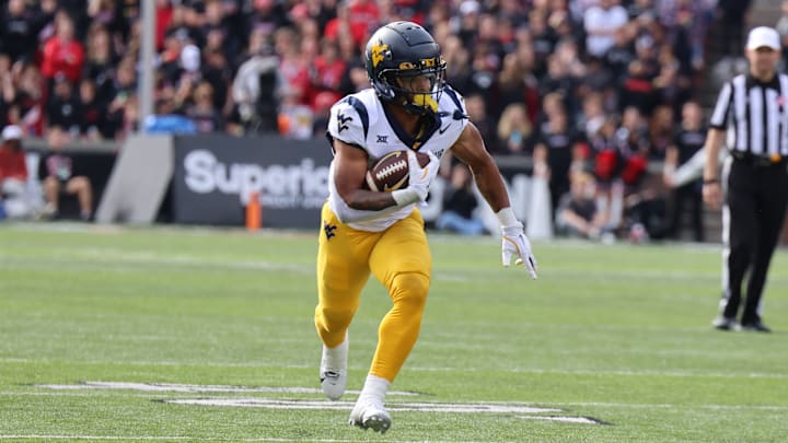 West Virginia University running back Jahiem White