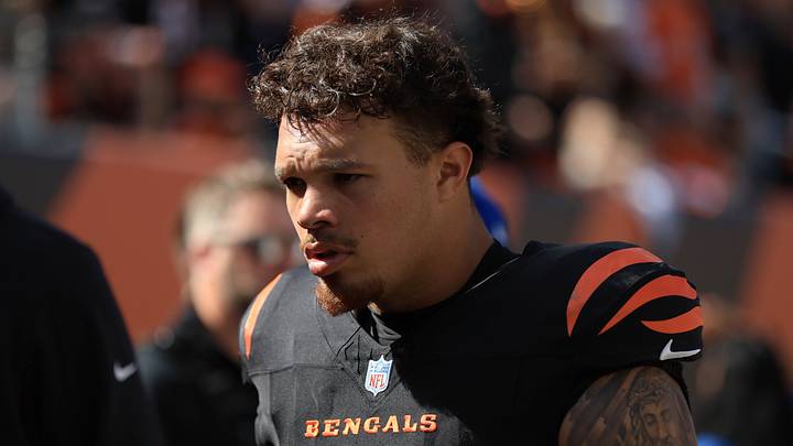 Oct 4, 2026; Cincinnati, Ohio, USA; Cincinnati Bengals tight end Erick All Jr. (83) walks off the field after the first half against the Jacksonville Jaguars at Paycor Stadium. Mandatory Credit: Katie Stratman-Imagn Images Oct 4, 2026; Cincinnati, Ohio, USA; Cincinnati Bengals tight end Erick All Jr. (83) walks off the field after the first half against the Jacksonville Jaguars at Paycor Stadium. Mandatory Credit: Katie Stratman-Imagn Images