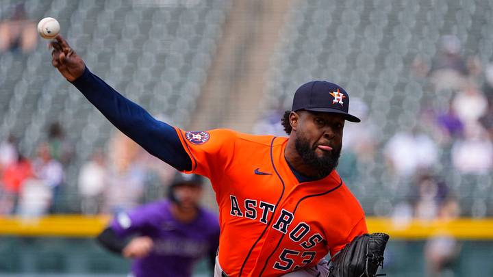 Houston Astros starting pitcher Cristian Javier (53). Houston Astros starting pitcher Cristian Javier (53).
