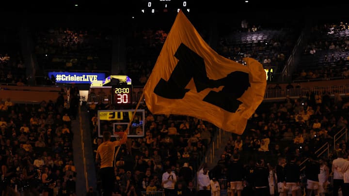 Michigan Wolverines cheerleader wave a flag Mandatory Credit: Rick Osentoski-Imagn Images Michigan Wolverines cheerleader wave a flag Mandatory Credit: Rick Osentoski-Imagn Images
