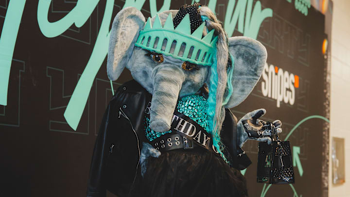 The tunnel leading into Barclays Center has become Ellie's personal runway this season. 