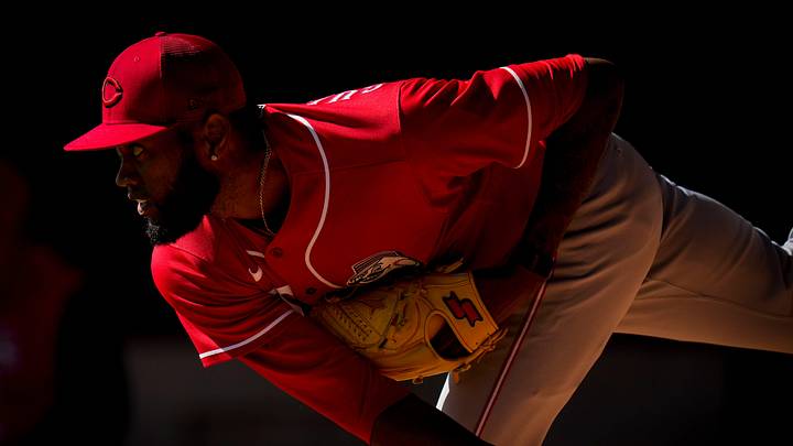 Cincinnati Reds pitcher Tayron Guerrero (50) throws a pitch in the bullpen at the Cincinnati Reds Player Development Complex in Goodyear, Ariz., on Friday, Feb. 24, 2023.

Cincinnati Reds Spring Training