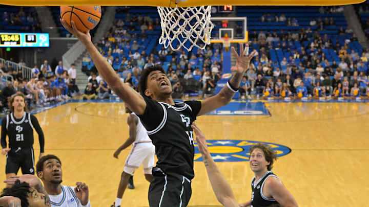 Cal Poly Mustangs guard Cayden Ward.
