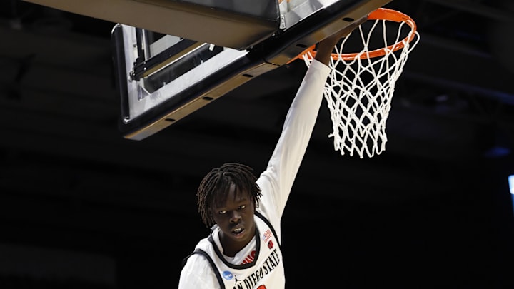 San Diego State Aztecs forward Magoon Gwath (0). 