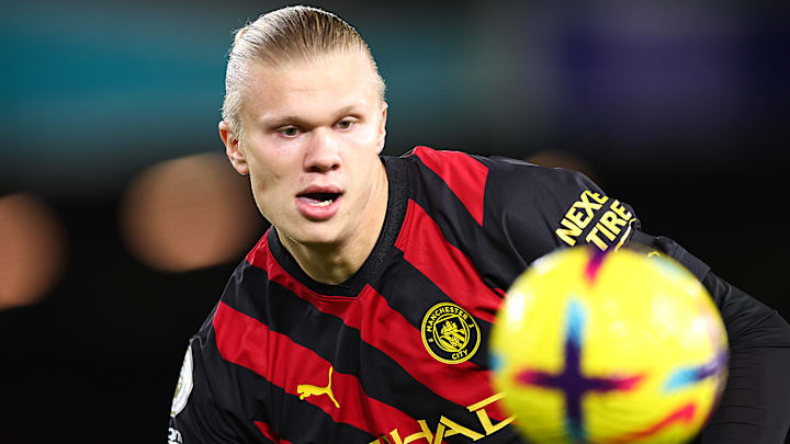 Erling Haaland con el Manchester City 