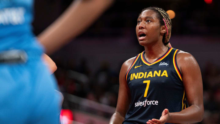Indiana Fever forward Aliyah Boston. Indiana Fever forward Aliyah Boston.