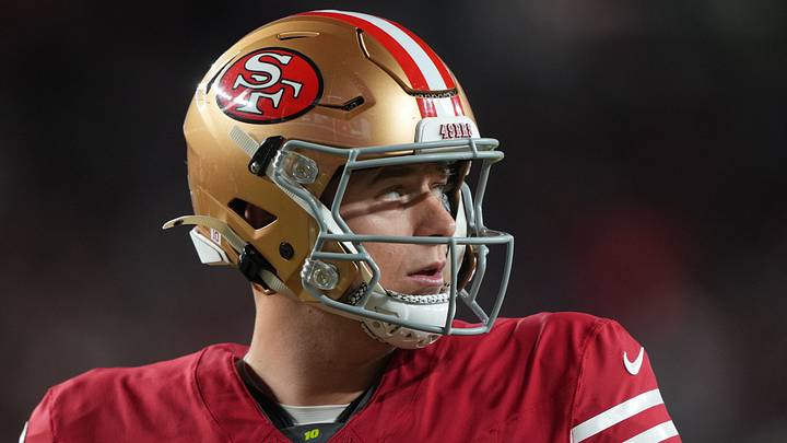 San Francisco 49ers quarterback Mac Jones (10)